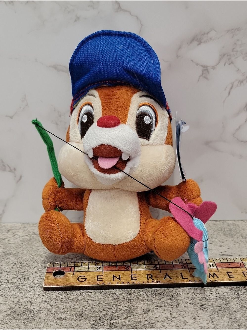 Vintage Hong Kong Disney Chip 'n' Dale Fishing for Lobster Dale hanging plush - Picture 10 of 10